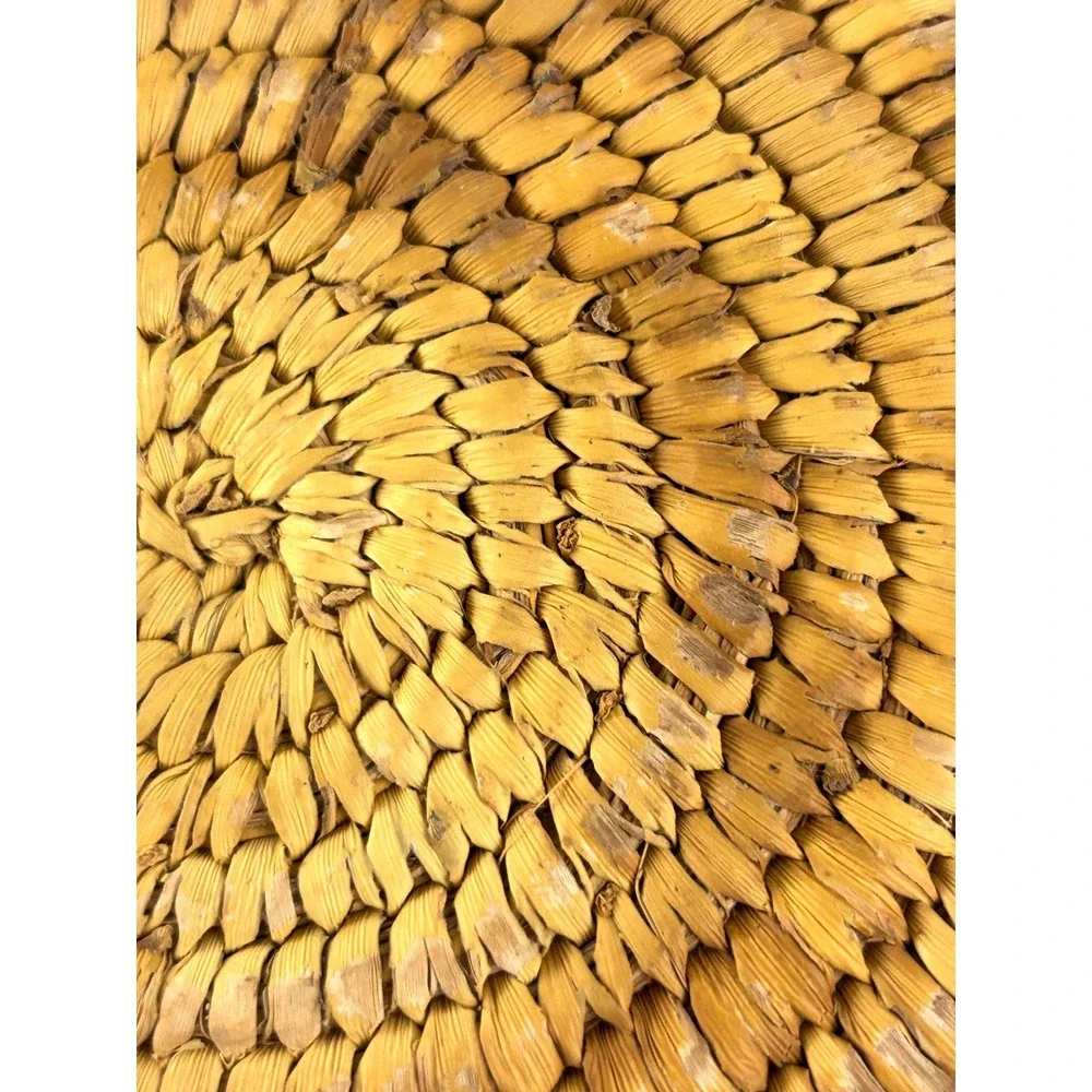 Vintage‎ Southwest Papago Style Coiled Basket Bowl Handwoven Yucca Fiber
